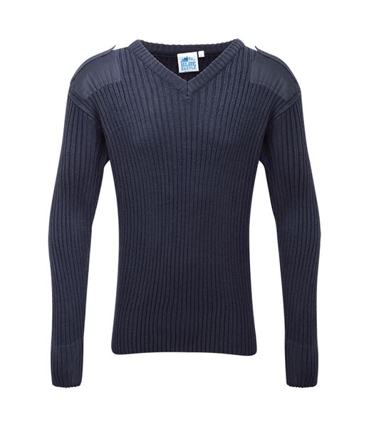 Picture of V-Neck Crew Pullover Navy Blue